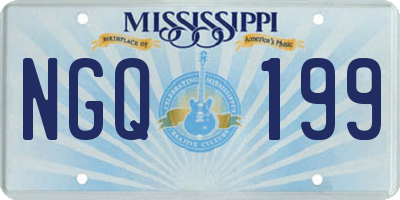 MS license plate NGQ199