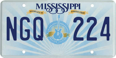 MS license plate NGQ224