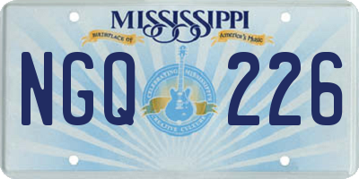 MS license plate NGQ226