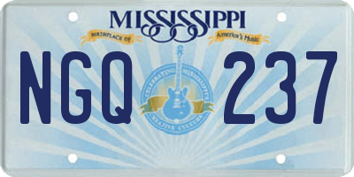 MS license plate NGQ237