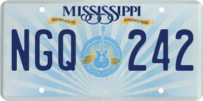 MS license plate NGQ242