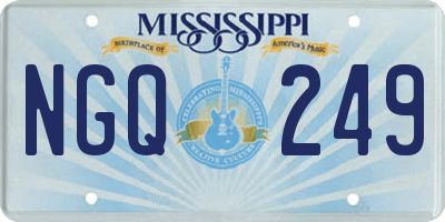MS license plate NGQ249