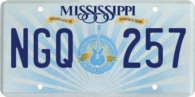MS license plate NGQ257