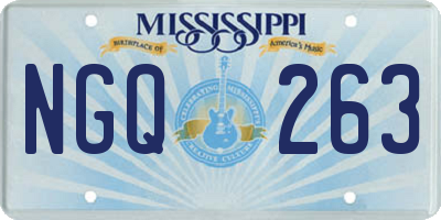 MS license plate NGQ263