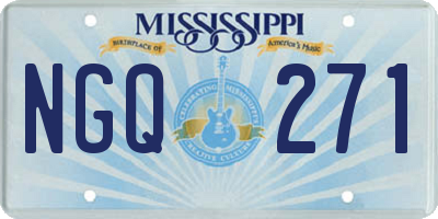 MS license plate NGQ271