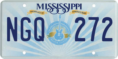 MS license plate NGQ272