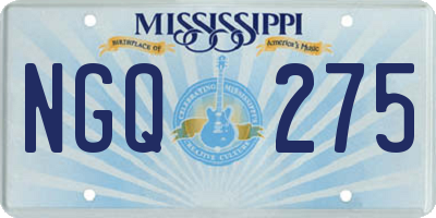MS license plate NGQ275