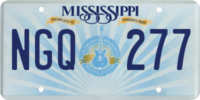 MS license plate NGQ277