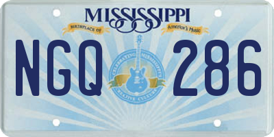 MS license plate NGQ286