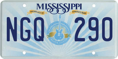 MS license plate NGQ290