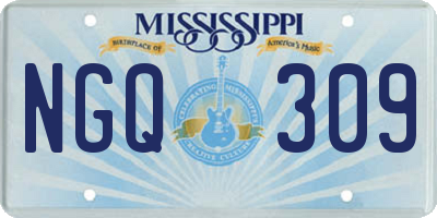 MS license plate NGQ309