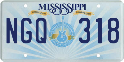 MS license plate NGQ318