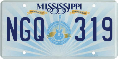MS license plate NGQ319