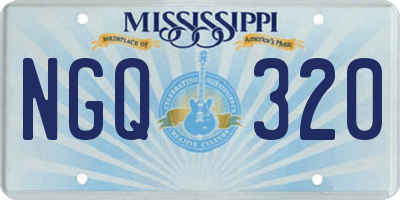 MS license plate NGQ320