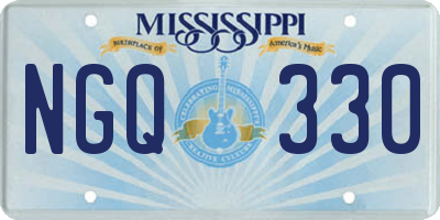 MS license plate NGQ330