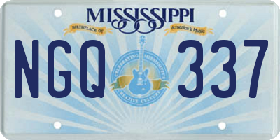 MS license plate NGQ337