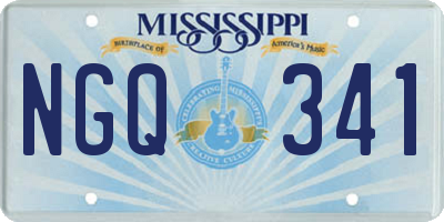 MS license plate NGQ341