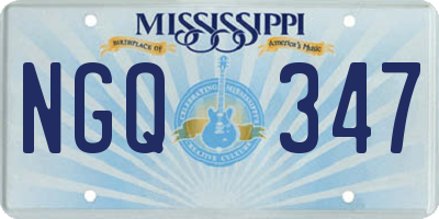 MS license plate NGQ347