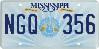 MS license plate NGQ356