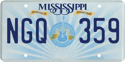 MS license plate NGQ359