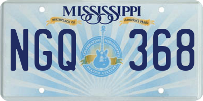 MS license plate NGQ368