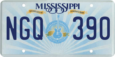 MS license plate NGQ390