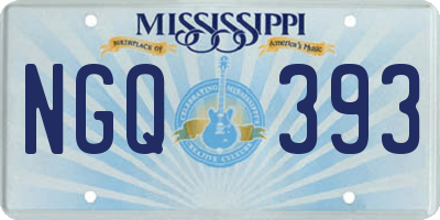 MS license plate NGQ393