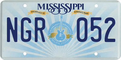 MS license plate NGR052