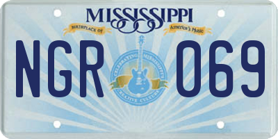 MS license plate NGR069