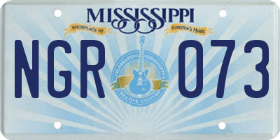 MS license plate NGR073