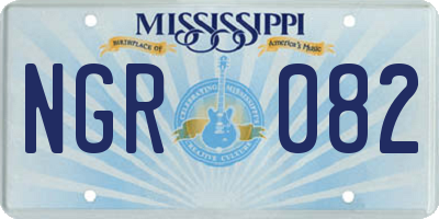 MS license plate NGR082