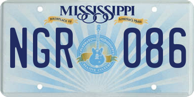 MS license plate NGR086