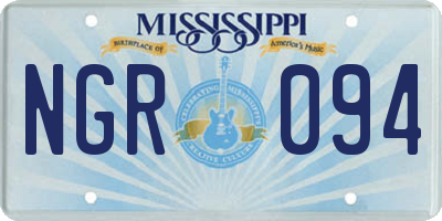 MS license plate NGR094