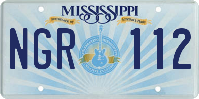 MS license plate NGR112
