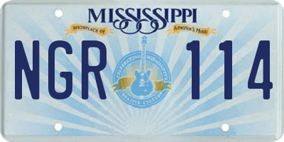 MS license plate NGR114