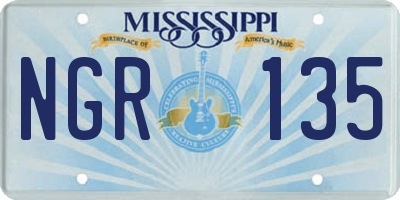 MS license plate NGR135