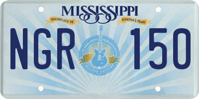 MS license plate NGR150