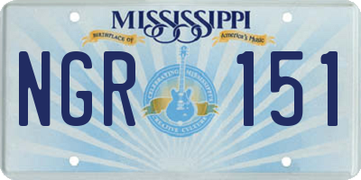 MS license plate NGR151