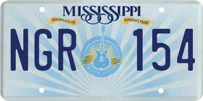 MS license plate NGR154
