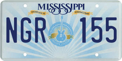 MS license plate NGR155