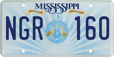 MS license plate NGR160