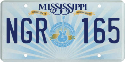 MS license plate NGR165