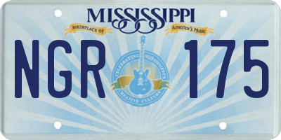 MS license plate NGR175