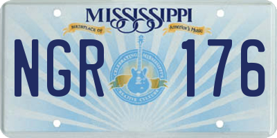 MS license plate NGR176