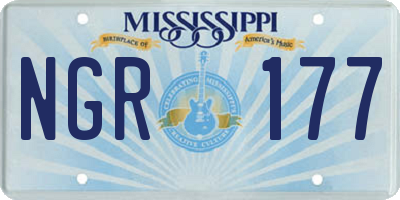 MS license plate NGR177