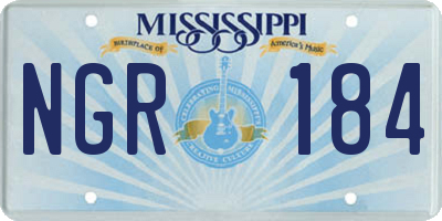 MS license plate NGR184
