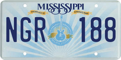 MS license plate NGR188