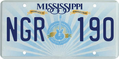 MS license plate NGR190