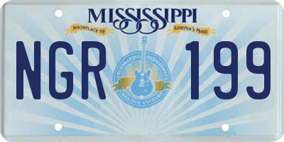 MS license plate NGR199