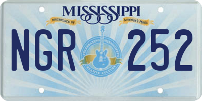 MS license plate NGR252